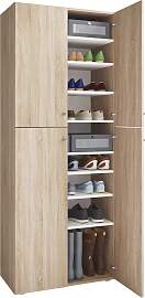 Schuhschrank Lona XXL ca.70x182x37cm Eichefarben