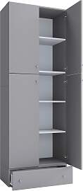 Schuhschrank Lona XXL ca.70x200x39cm Grau