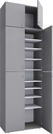 Schuhschrank Lona XXL ca.70x223x39cm Grau