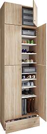 Schuhschrank Lona XXL ca.70x240x39cm Eiche Dekor