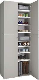 Schuhschrank Lona XXL ca.710x182x37cm Grau