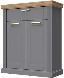 Schuhschrank Lotofaga 02, Farbe: Grau / Walnuss -
