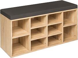 Schuhschrank mit Sitzpolster 103,5x48x30cm -