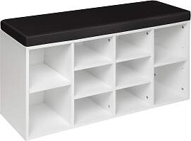 Schuhschrank mit Sitzpolster 103,5x48x30cm -