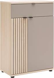 Schuhschrank Pisa Taupe/Eichefarben