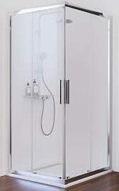 Schulte Kristall/Trend Eckdusche 6 mm Klarglas mit 