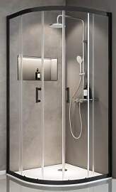 Schulte Sunny Black Style Runddusche 1900x900x900
