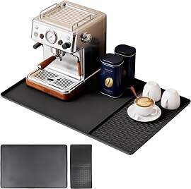 Schwarz Abtropfmatte, Kaffeemaschine Unterlage,