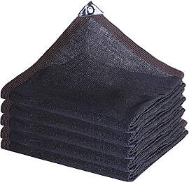 Schwarz Schattennetz mit Ösen, Shade Sails