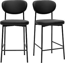 Schwarze Barhocker H65 cm (2er-Set) BREKA