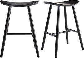 Schwarze Barhocker H65 cm (2er Set) DEMORY