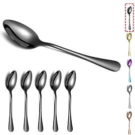 Schwarze Esslöffel, Kyraton 6 Stück 20,3 cm