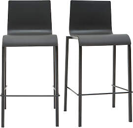 Schwarze stapelbare Designer-Barhocker H65 cm