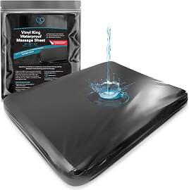 Schwarze, wasserdichte, taillierte Massagelaken