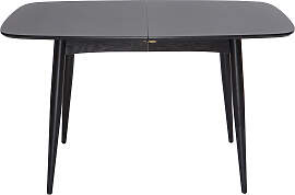 Schwarzer ausziehbarer Tisch 130-160 cm NORDECO