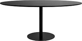 Schwarzer ovaler Design-Esstisch B170 cm HALIA