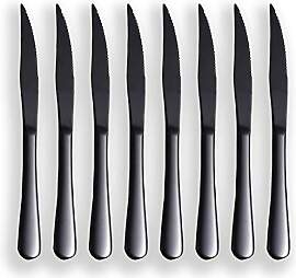 Schwarzes Steakmesser-Set, Kyrtaon Schwarzes