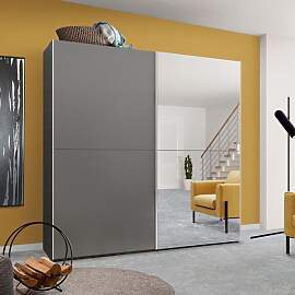 Schwebetüren-Kleiderschrank Farlan mit Spiegel