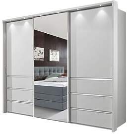 Schwebetüren-Kleiderschrank Tanaria mit Spiegel