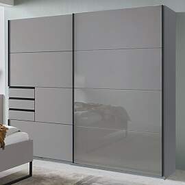 Schwebetürenschrank Leif mit Glasfront und