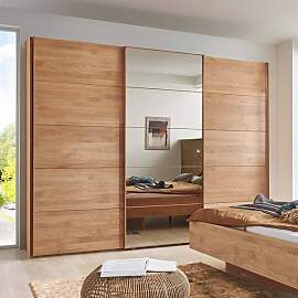 Schwebetürenschrank Nuria Erle Dekor mit Spiegel