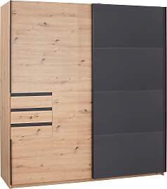 Schwebetürenschrank Oldenburg in Grau/Eiche ca.
