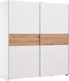 Schwebetürenschrank Urbanline Weiß/Eichefarben