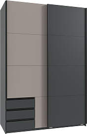 Schwebetürenschrank WIMEX "Emden", grau 