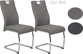 Schwingstuhl Alina Grau 2er-Set
