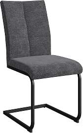 Schwingstuhl Colien Dunkelgrau Webstoff Gepolstert