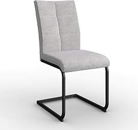 Schwingstuhl Colien Hellgrau Webstoff Gepolstert