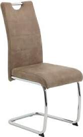 Schwingstuhl Flora beige Vintage Microfaser B/H/T: 