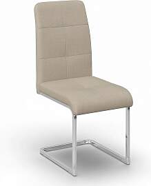 Schwingstuhl Lucie Creme Leinenoptik Gepolstert
