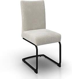 Schwingstuhl Nelia Beige Cord Gepolstert