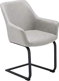 Schwingstuhl Pria Hellgrau Mikrofaser Gepolstert