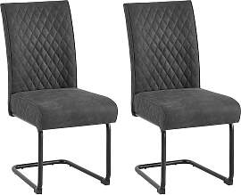 Schwingstuhl-Set Maria-XXL 2er-Set Anthrazit
