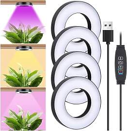 SciFiVisi 4Stück Pflanzenlampe LED Vollspektrum,