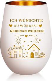 Scinzene Windlicht mit Gravur Ich wünschte du