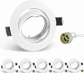 SCNNC Einbaustrahler GU10 Set Einbaurahmen Weiß