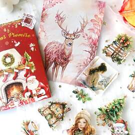 Scrapbook Zubehör Christmas Stickers 20 Blätter