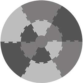 Sebra Spielmatte Rund Schaumstoff Grau  von Sebra