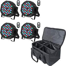 SEBRUANC 4PCS LED Par Scheinwerfer mit Par Tasche, 