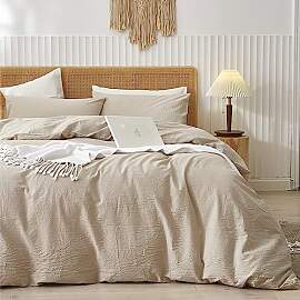 Sedefen Bettwäsche Set 135x200cm Baumwolle Beige