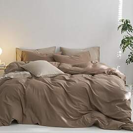 Sedefen Bettwäsche Set 135x200cm Baumwolle Braun