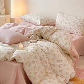 Sedefen Bettwäsche Set 135x200cm Baumwolle Rosa