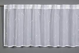 Sehlbach Bistrogardine Voile mit Foilprint, Weiß, 