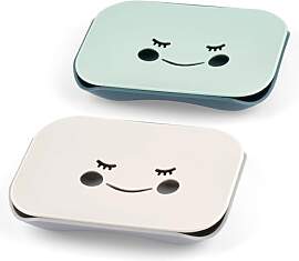 Seifenschale, 2 Stück Seifenablage mit Ablauf,