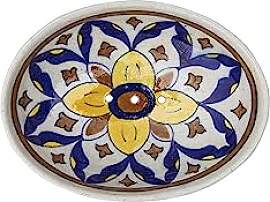 Seifenschale Blue Pottery aus Steingut oval mit