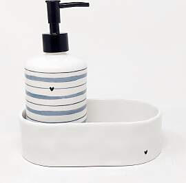 Seifenspender Watercolour Stripes auf Tablett