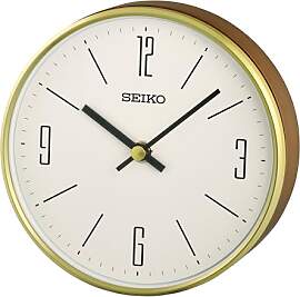 Seiko Clock Tischuhr braun-Gold